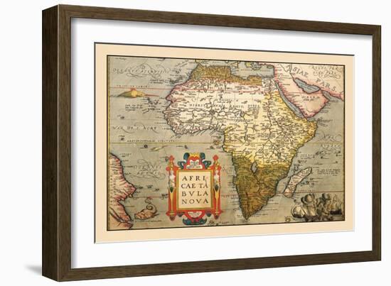 Map of Africa-Abraham Ortelius-Framed Art Print