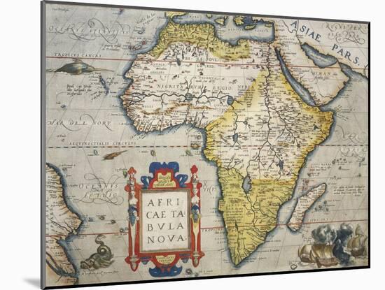 Map of Africa-null-Mounted Giclee Print