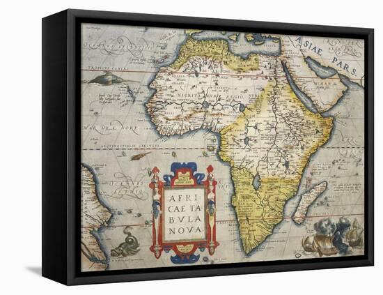 Map of Africa-null-Framed Premier Image Canvas