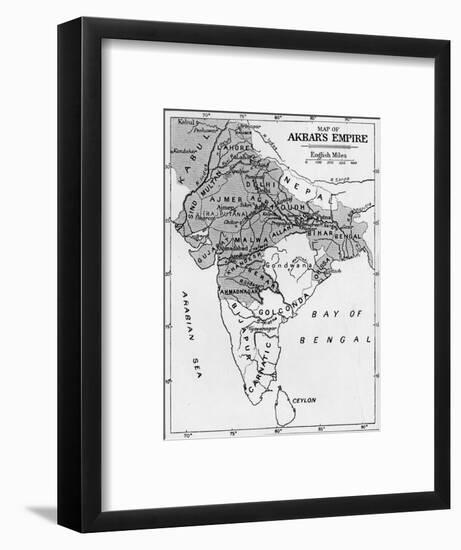 'Map of Akbar's Empire', c1912-Unknown-Framed Giclee Print