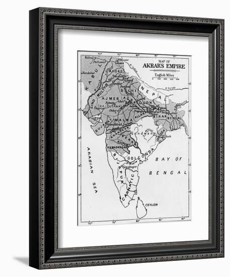 'Map of Akbar's Empire', c1912-Unknown-Framed Giclee Print