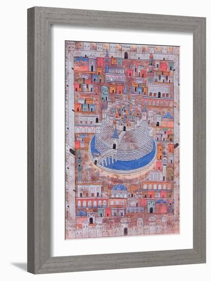 Map of Aleppo, C.1600-null-Framed Giclee Print