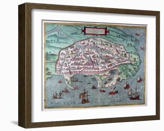 Map of Alexandria, Egypt, 17th Century-null-Framed Giclee Print