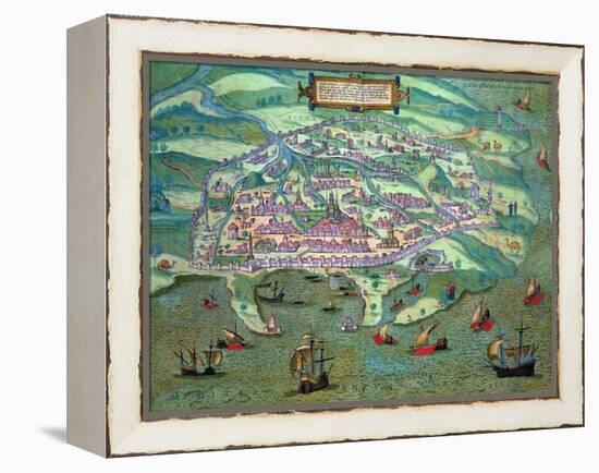 Map of Alexandria, Egypt, c1572-Joris Hoefnagel-Framed Premier Image Canvas