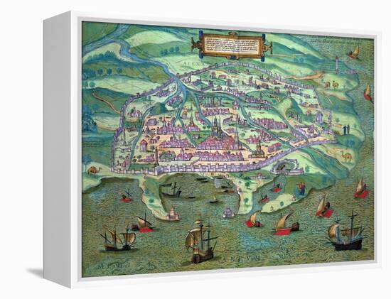 Map of Alexandria, Egypt, c1572-Joris Hoefnagel-Framed Premier Image Canvas