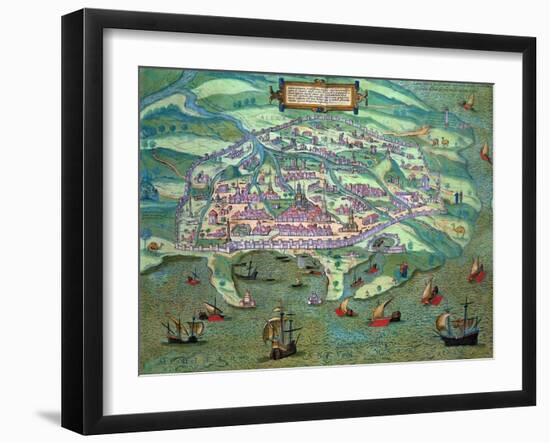 Map of Alexandria, Egypt, c1572-Joris Hoefnagel-Framed Giclee Print