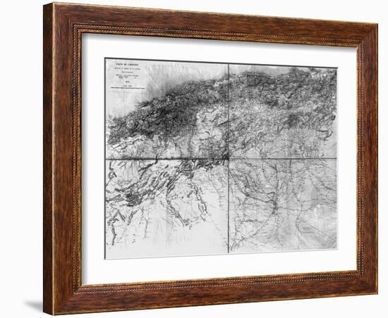 Map of Algeria, 1876-null-Framed Giclee Print