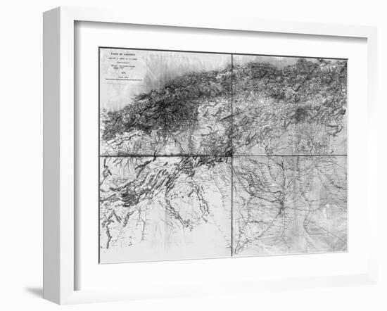 Map of Algeria, 1876-null-Framed Giclee Print