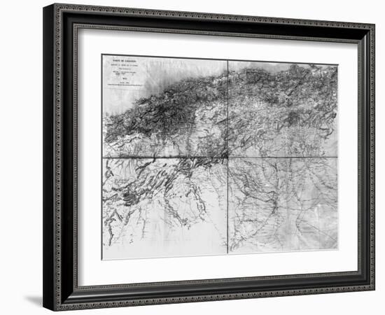 Map of Algeria, 1876-null-Framed Giclee Print