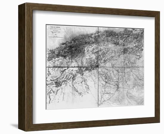 Map of Algeria, 1876-null-Framed Giclee Print