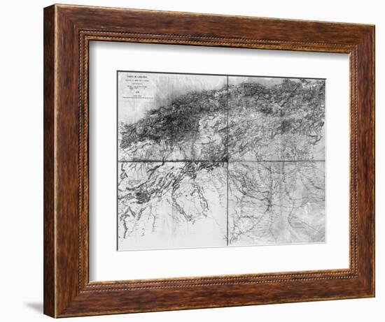 Map of Algeria, 1876-null-Framed Giclee Print