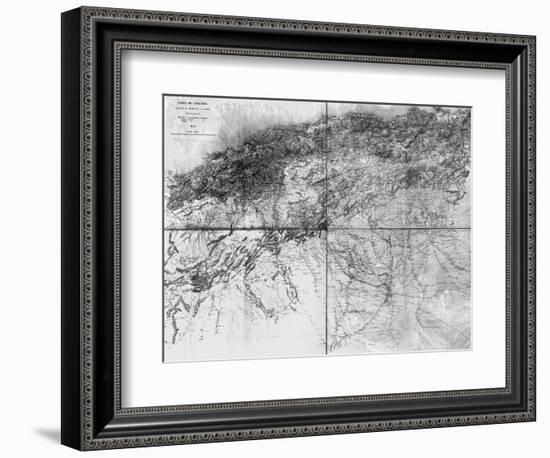 Map of Algeria, 1876-null-Framed Giclee Print