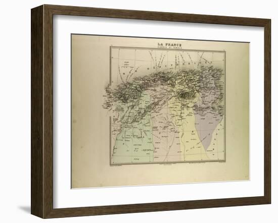 Map of Algeria and Tunisia 1896-null-Framed Giclee Print