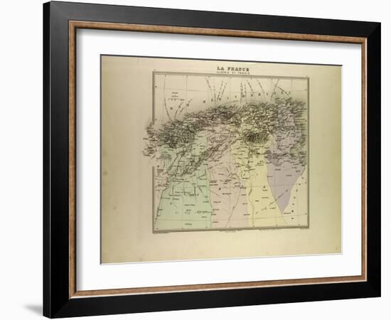 Map of Algeria and Tunisia 1896-null-Framed Giclee Print