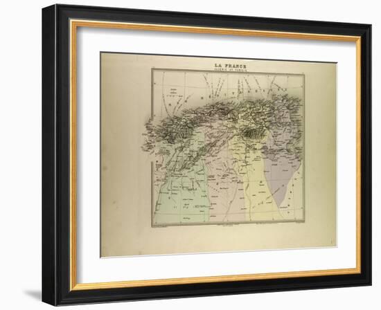 Map of Algeria and Tunisia 1896-null-Framed Giclee Print