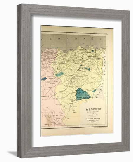 Map of Algeria-null-Framed Giclee Print