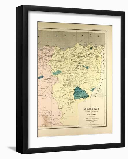 Map of Algeria-null-Framed Giclee Print