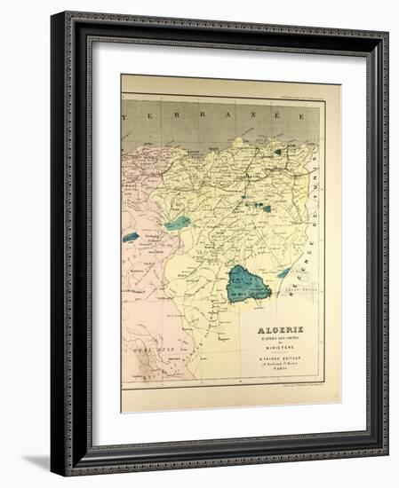 Map of Algeria-null-Framed Giclee Print