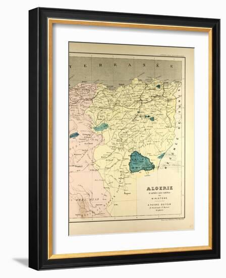 Map of Algeria-null-Framed Giclee Print