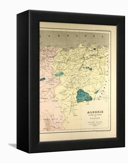 Map of Algeria-null-Framed Premier Image Canvas