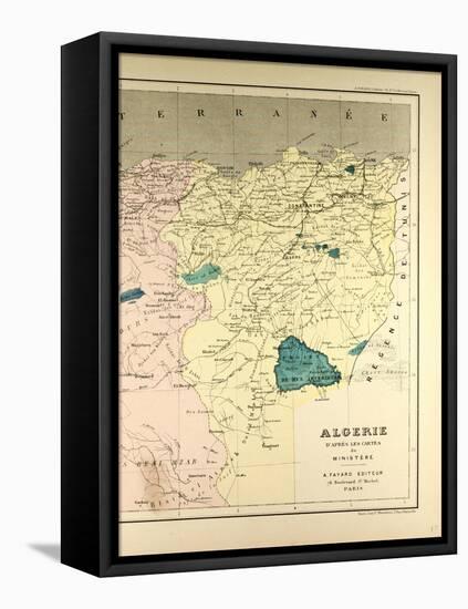 Map of Algeria-null-Framed Premier Image Canvas