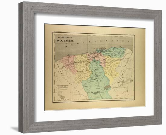 Map of Algeria-null-Framed Giclee Print