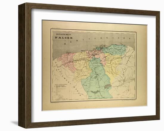 Map of Algeria-null-Framed Giclee Print