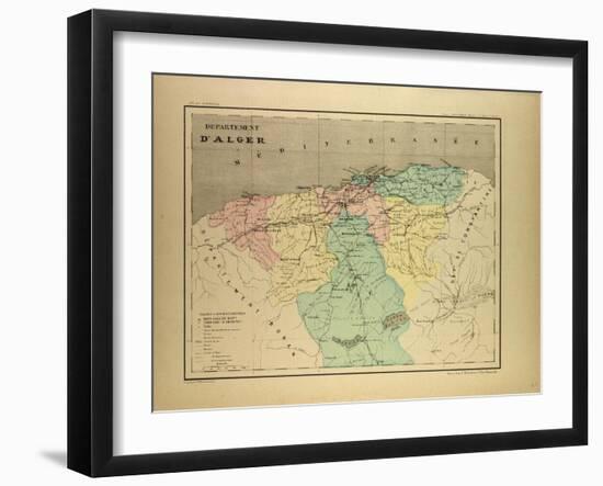Map of Algeria-null-Framed Giclee Print