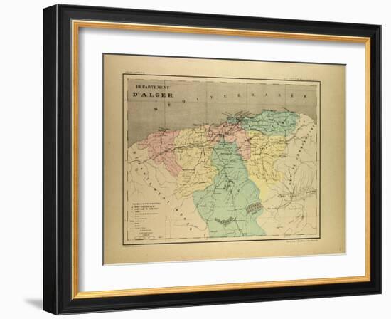 Map of Algeria-null-Framed Giclee Print