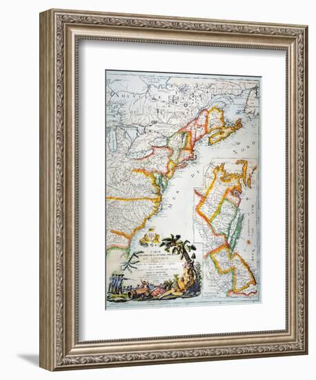 Map Of America, 1779-null-Framed Giclee Print