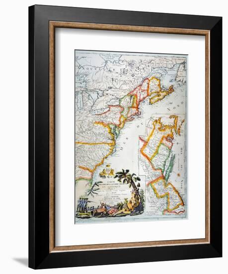 Map Of America, 1779-null-Framed Giclee Print