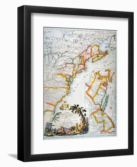 Map Of America, 1779-null-Framed Giclee Print