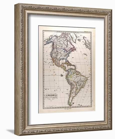 Map of America, 1872-null-Framed Giclee Print