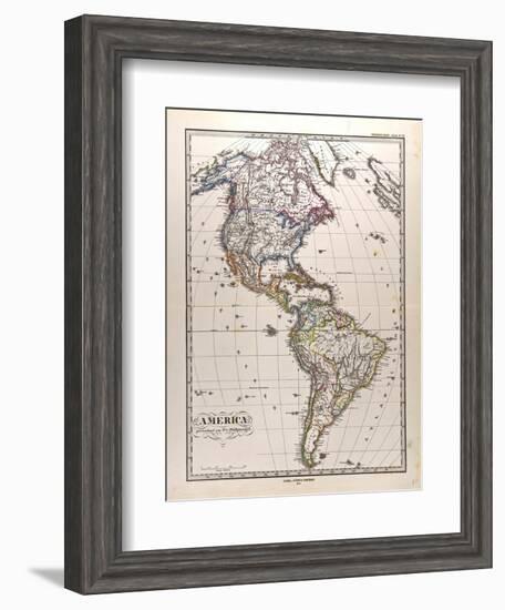 Map of America, 1872-null-Framed Giclee Print