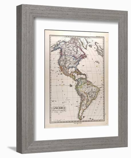 Map of America, 1872-null-Framed Giclee Print