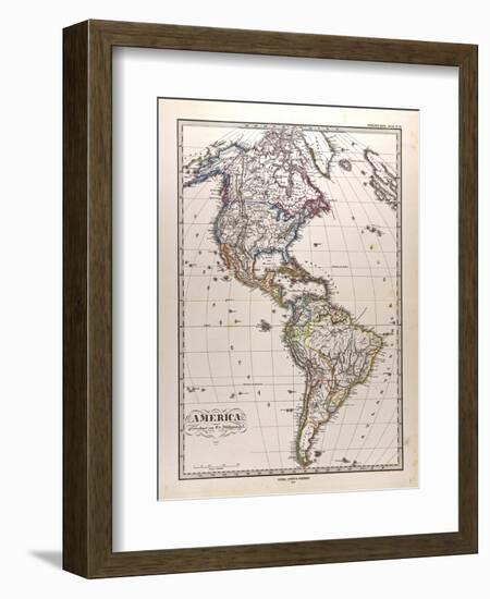 Map of America, 1872--Framed Giclee Print