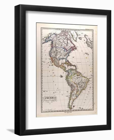 Map of America, 1872-null-Framed Giclee Print