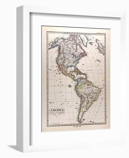 Map of America, 1872-null-Framed Giclee Print