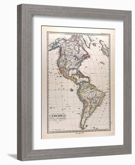 Map of America, 1872-null-Framed Giclee Print