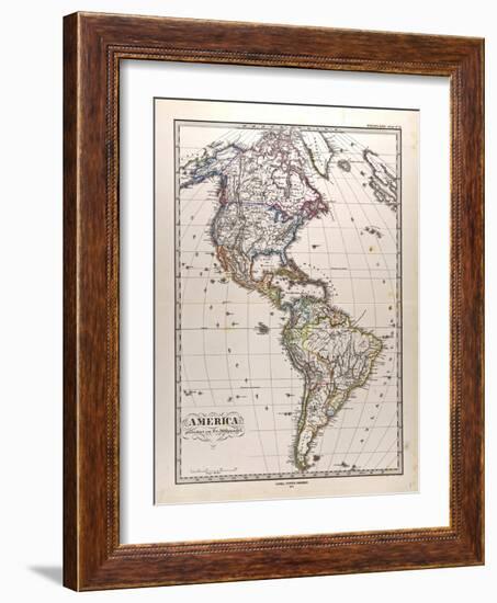 Map of America, 1872-null-Framed Giclee Print