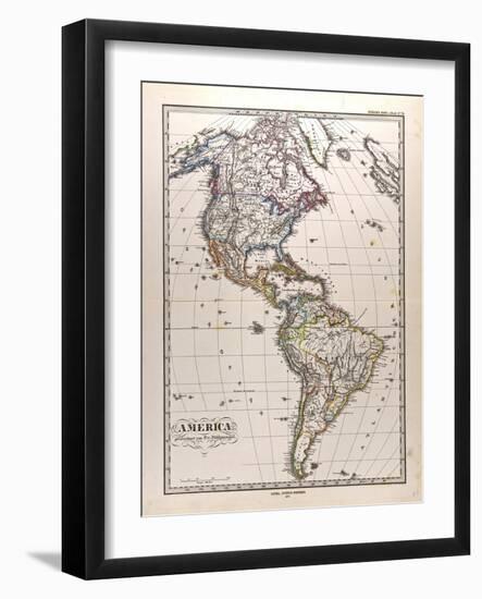 Map of America, 1872-null-Framed Giclee Print