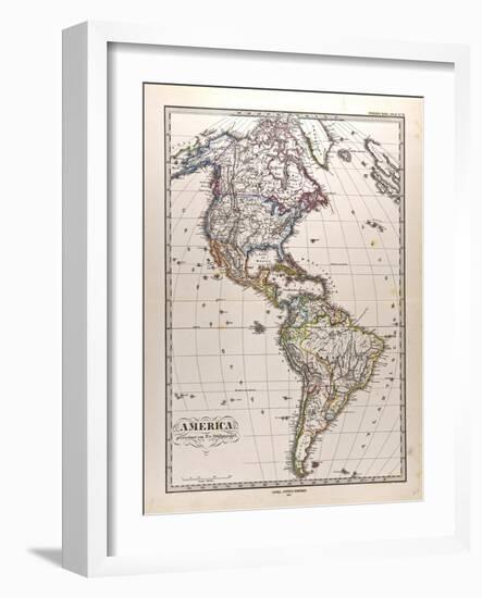 Map of America, 1872-null-Framed Giclee Print