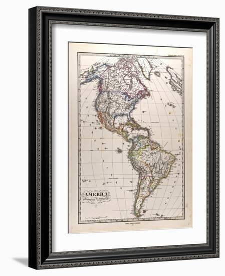 Map of America, 1872-null-Framed Giclee Print