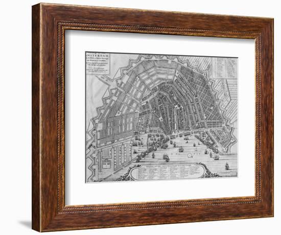 Map of Amsterdam, 1662-Cornelis I Danckerts-Framed Giclee Print