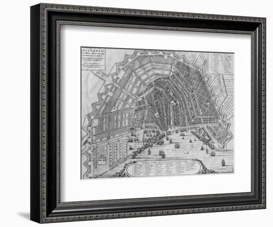 Map of Amsterdam, 1662-Cornelis I Danckerts-Framed Giclee Print