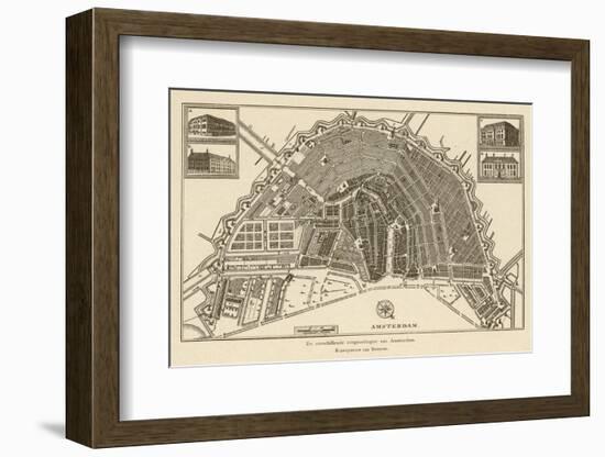 Map of Amsterdam-Van Brouwer-Framed Photographic Print