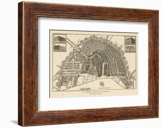 Map of Amsterdam-Van Brouwer-Framed Photographic Print