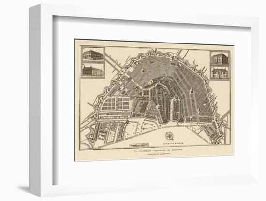 Map of Amsterdam-Van Brouwer-Framed Photographic Print