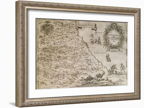 Map of Ancient Abruzzo, 1702-Giovan Battista Pacichelli-Framed Giclee Print