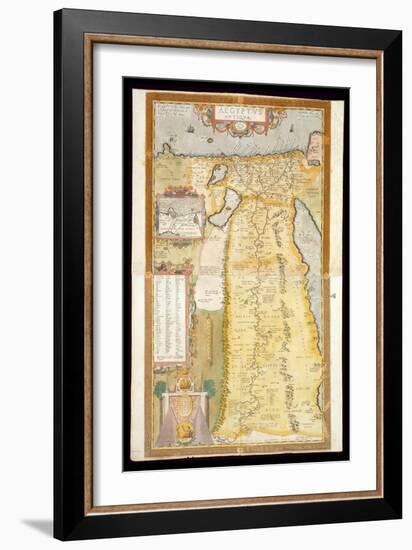 Map of Ancient Egypt, 1584-Abraham Ortelius-Framed Giclee Print